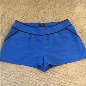 Cerulean blue short shorts